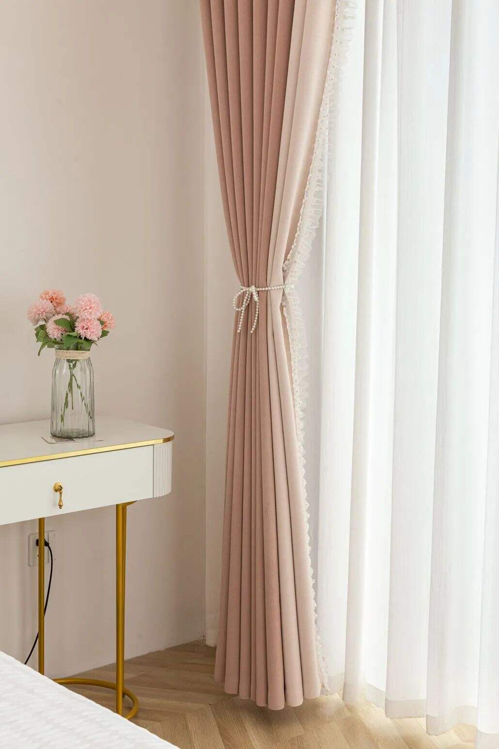Foulola News:SFL2216# Luxury Jacquard Linen Style Curtain Fabric details