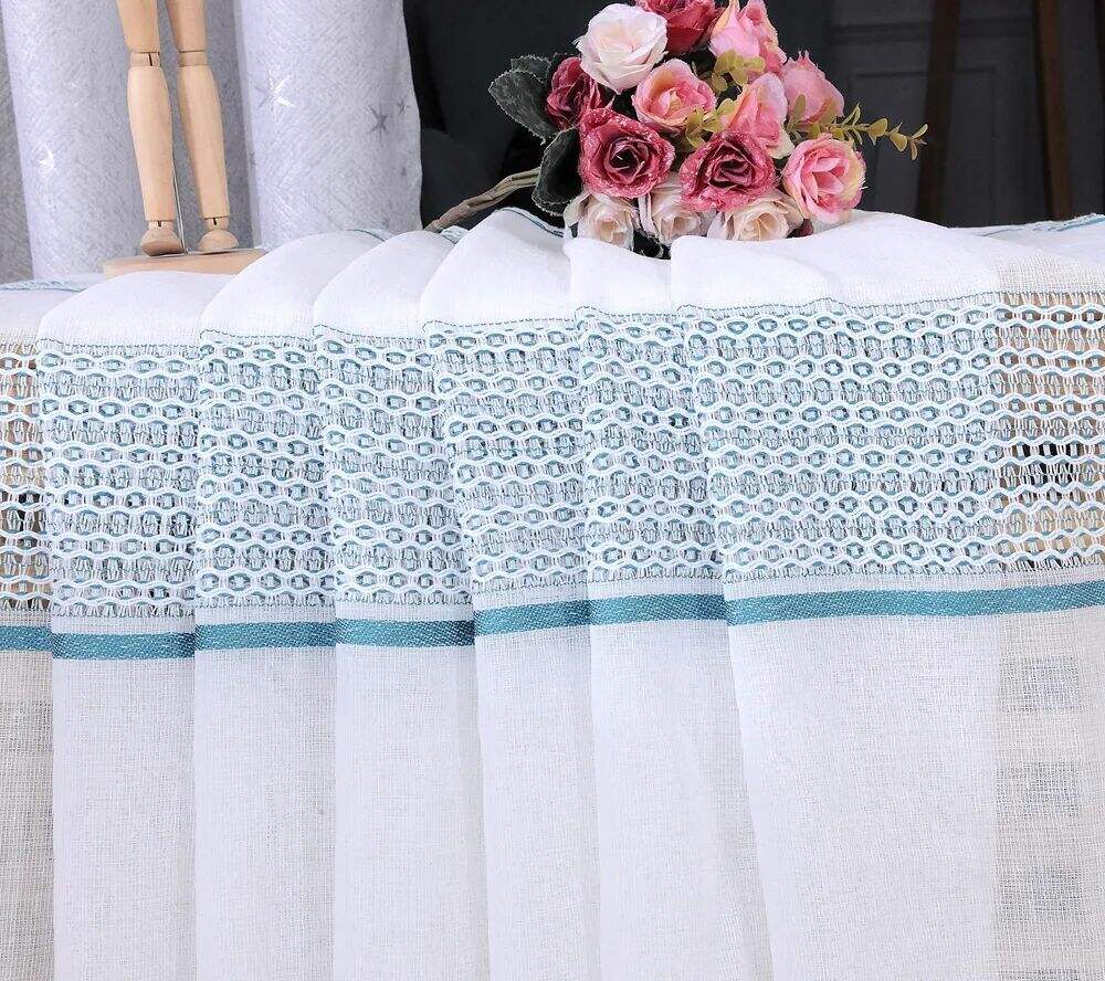 Foulola News: 2029# Series Jacquard Stripe Style Linen Sheer manufacture