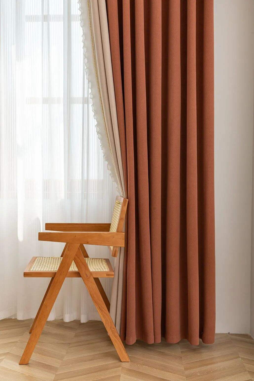 Foulola News:SFL2216# Luxury Jacquard Linen Style Curtain Fabric details