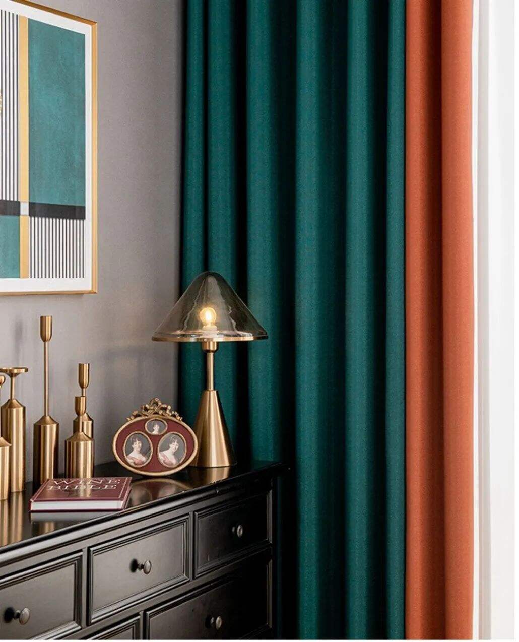 Foulola News:8362# 2.8/3.2m Width Blackout Linen Style Curtain supplier