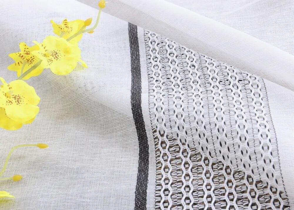 Foulola News: 2029# Series Jacquard Stripe Style Linen Sheer supplier