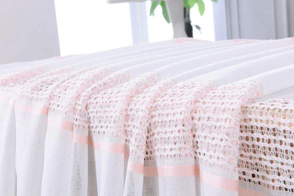Foulola News: 2029# Series Jacquard Stripe Style Linen Sheer manufacture