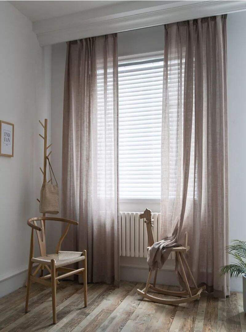Foulola News: SZMS# Series, Cotton/ Polyester Sheer Curtain details