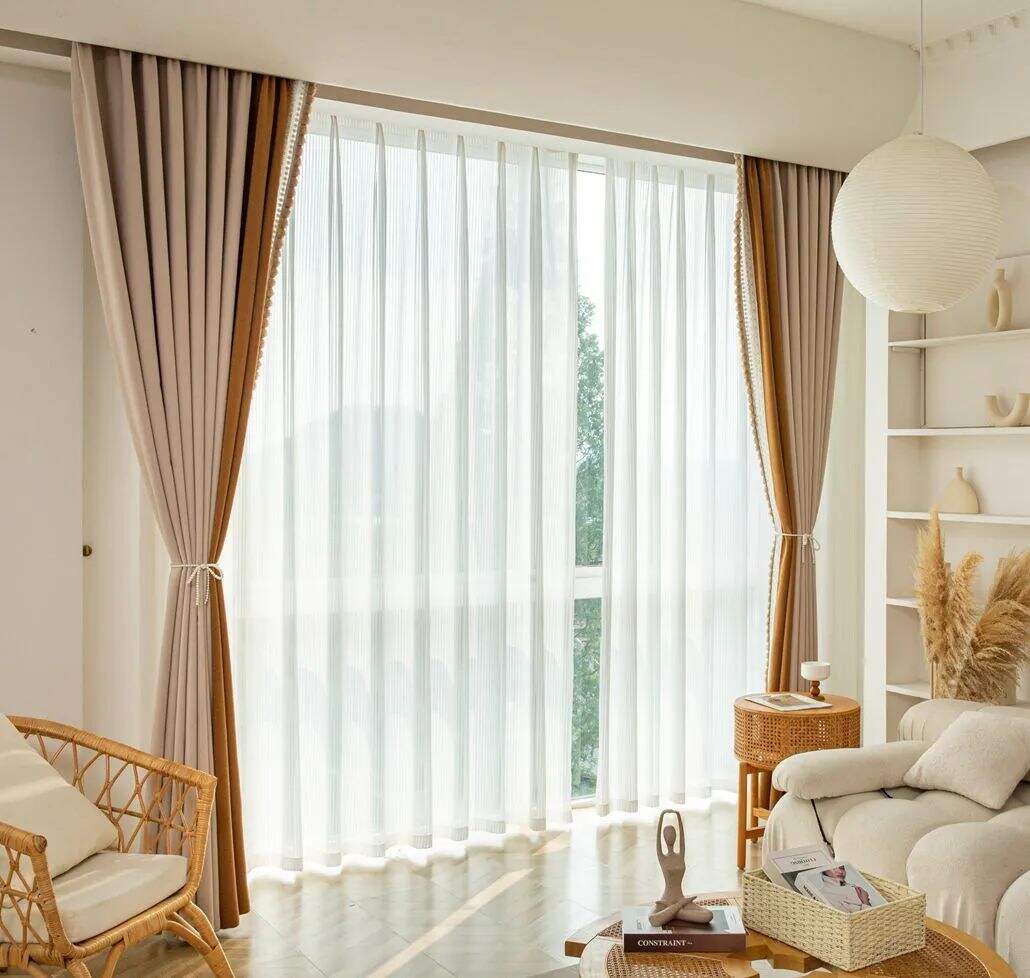 Foulola News:SFL2216# Luxury Jacquard Linen Style Curtain Fabric supplier