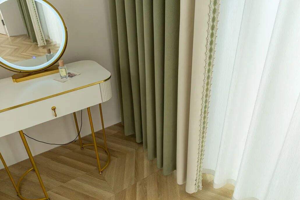 Foulola News:SFL2216# Luxury Jacquard Linen Style Curtain Fabric details