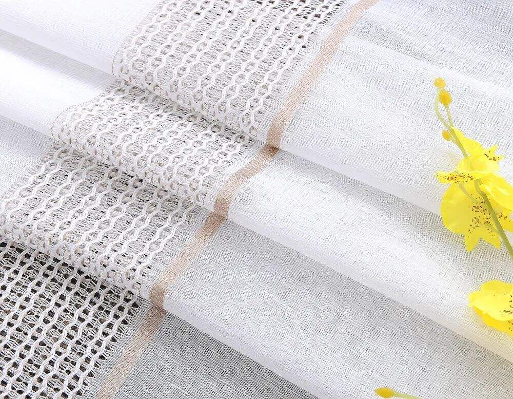 Foulola News: 2029# Series Jacquard Stripe Style Linen Sheer manufacture