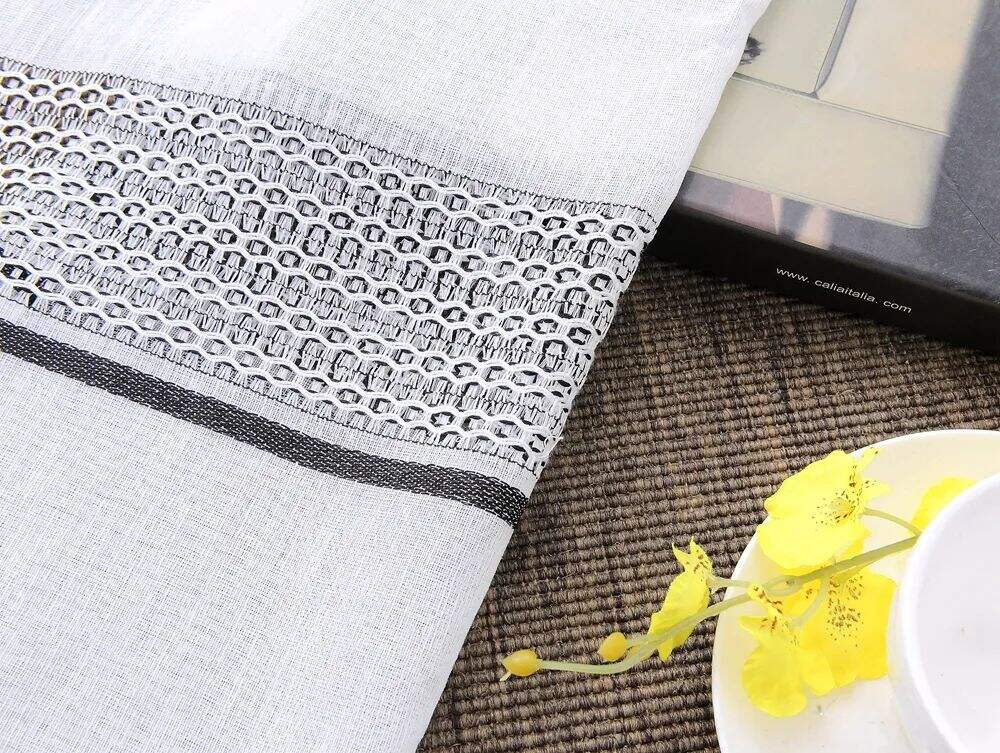 Foulola News: 2029# Series Jacquard Stripe Style Linen Sheer supplier