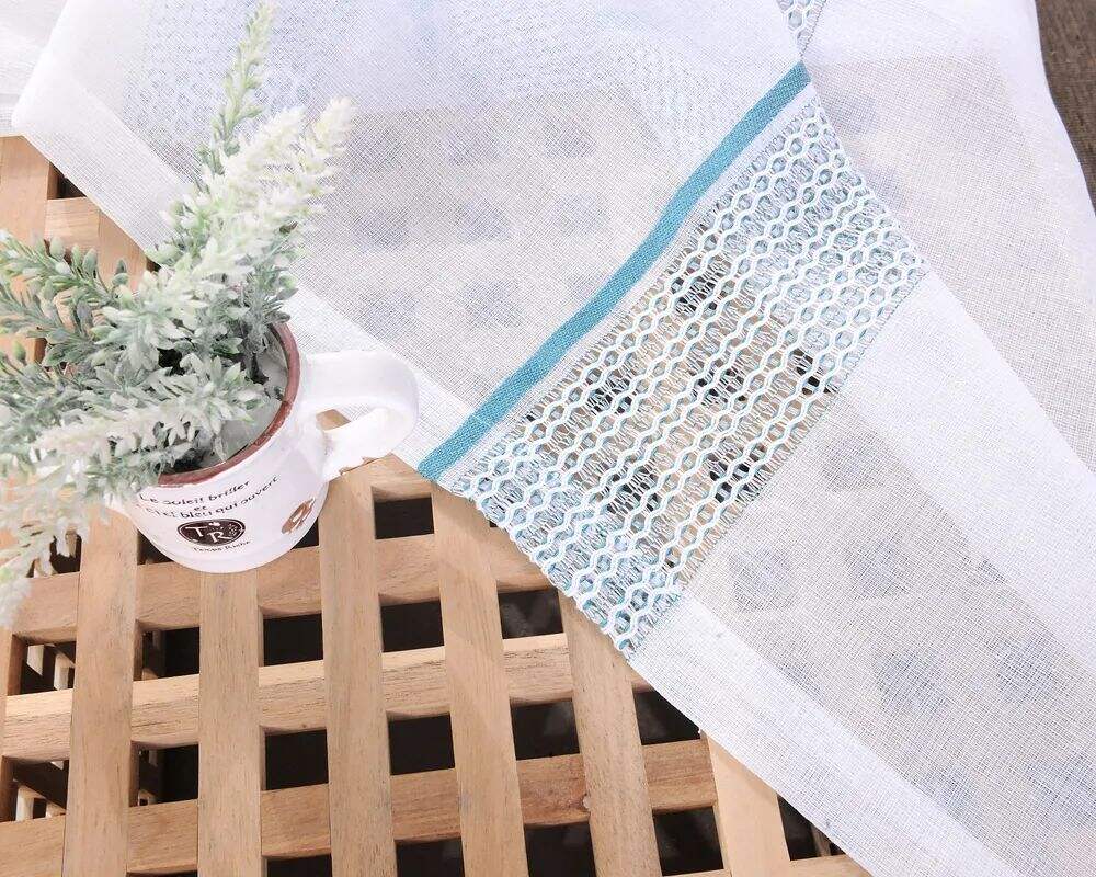 Foulola News: 2029# Series Jacquard Stripe Style Linen Sheer manufacture