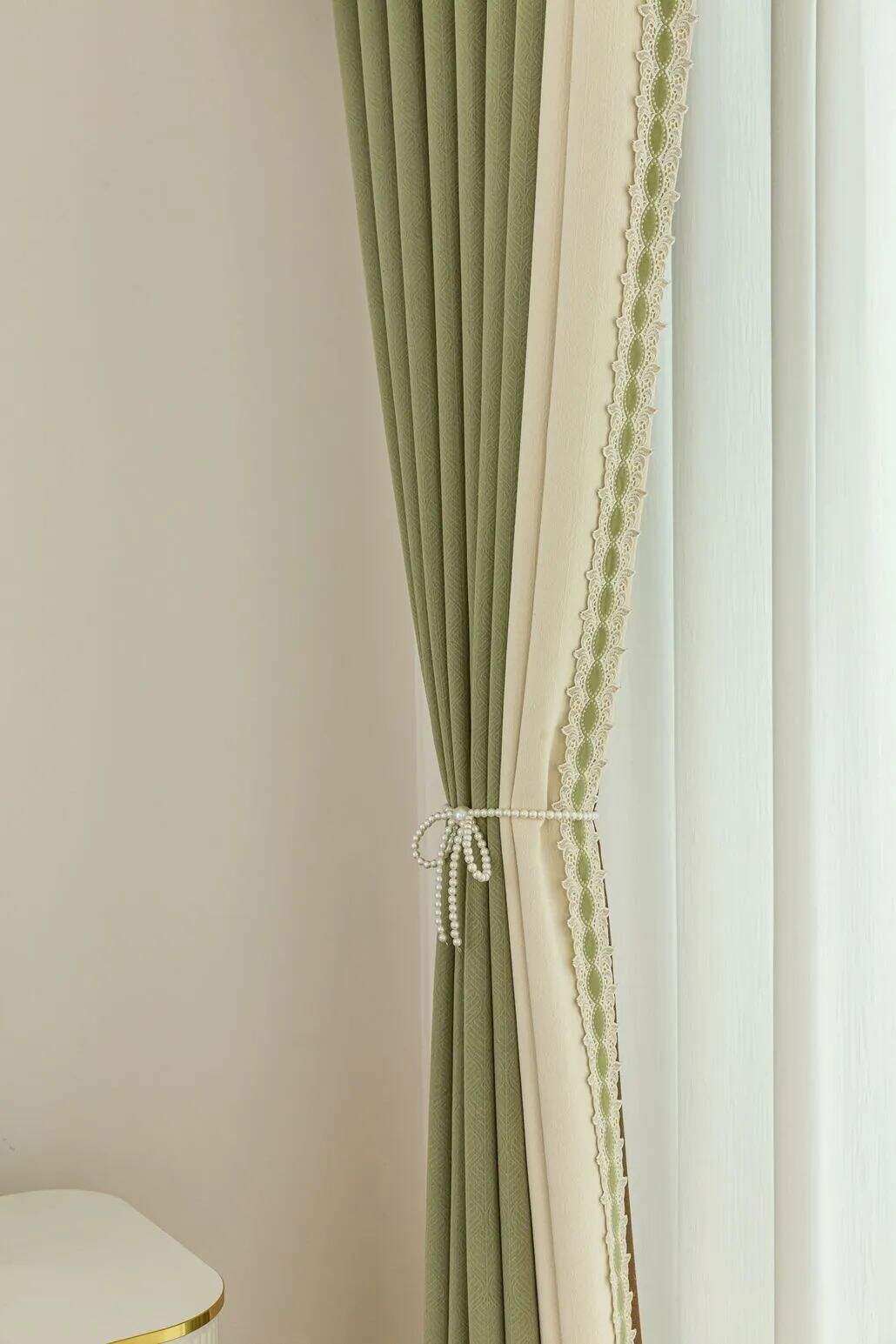 Foulola News:SFL2216# Luxury Jacquard Linen Style Curtain Fabric details