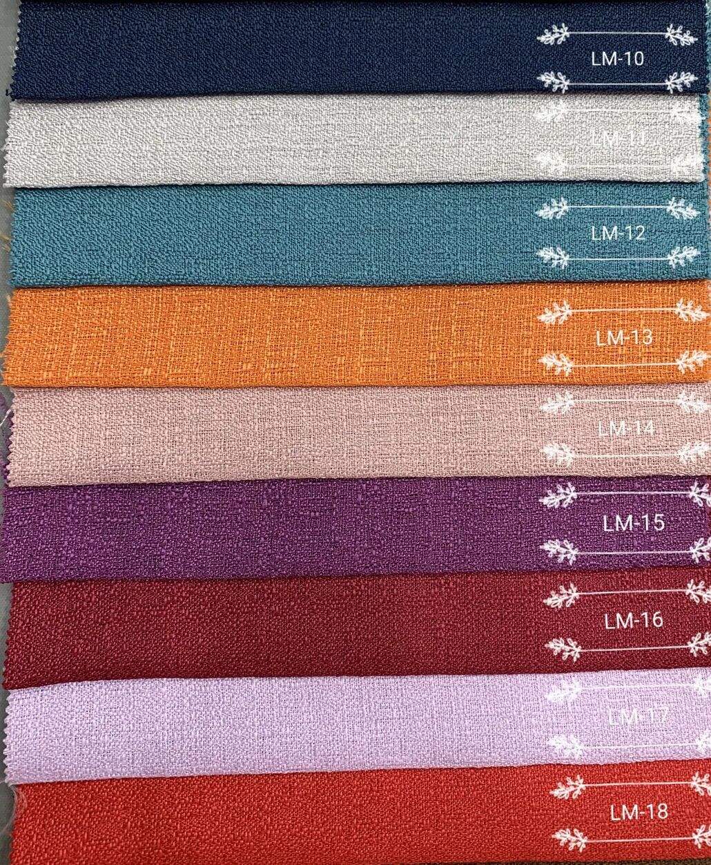 Foulola: LMS# Colorful Thick Linen，170gsm details