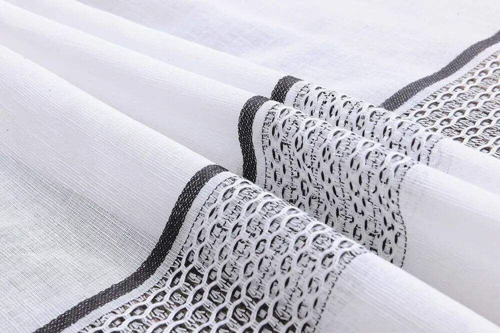 Foulola News: 2029# Series Jacquard Stripe Style Linen Sheer supplier