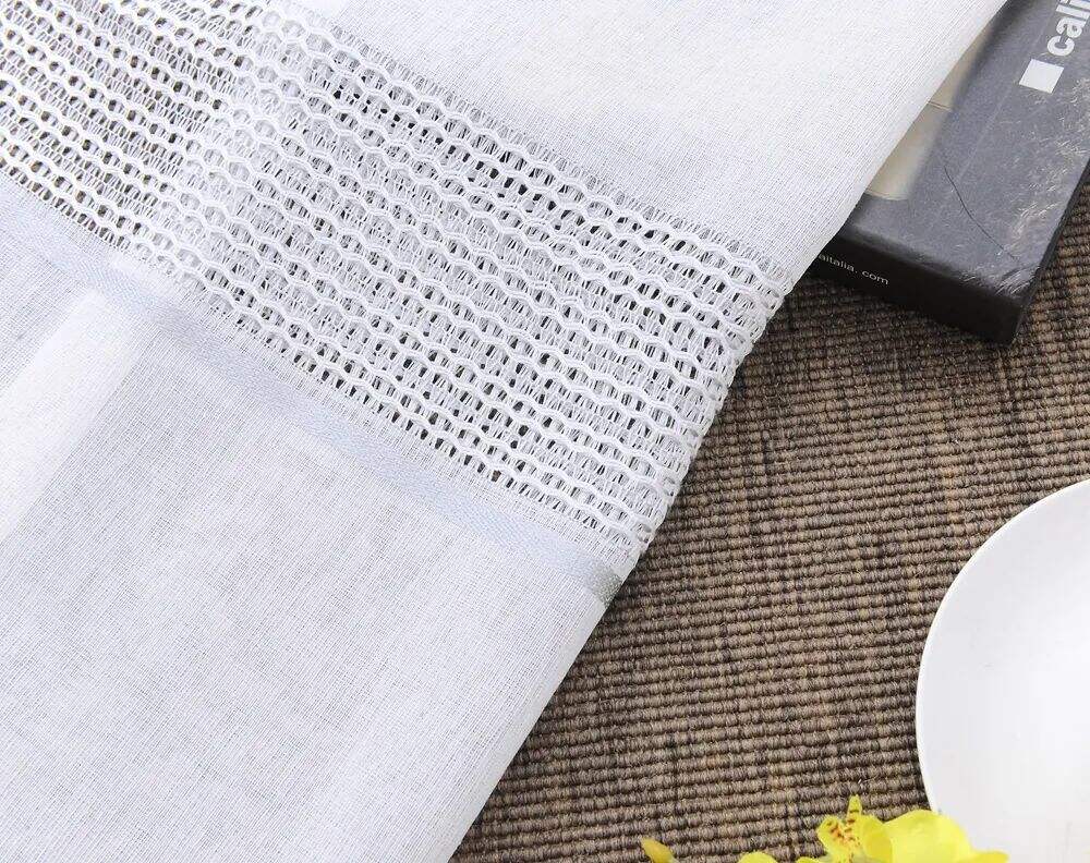 Foulola News: 2029# Series Jacquard Stripe Style Linen Sheer manufacture