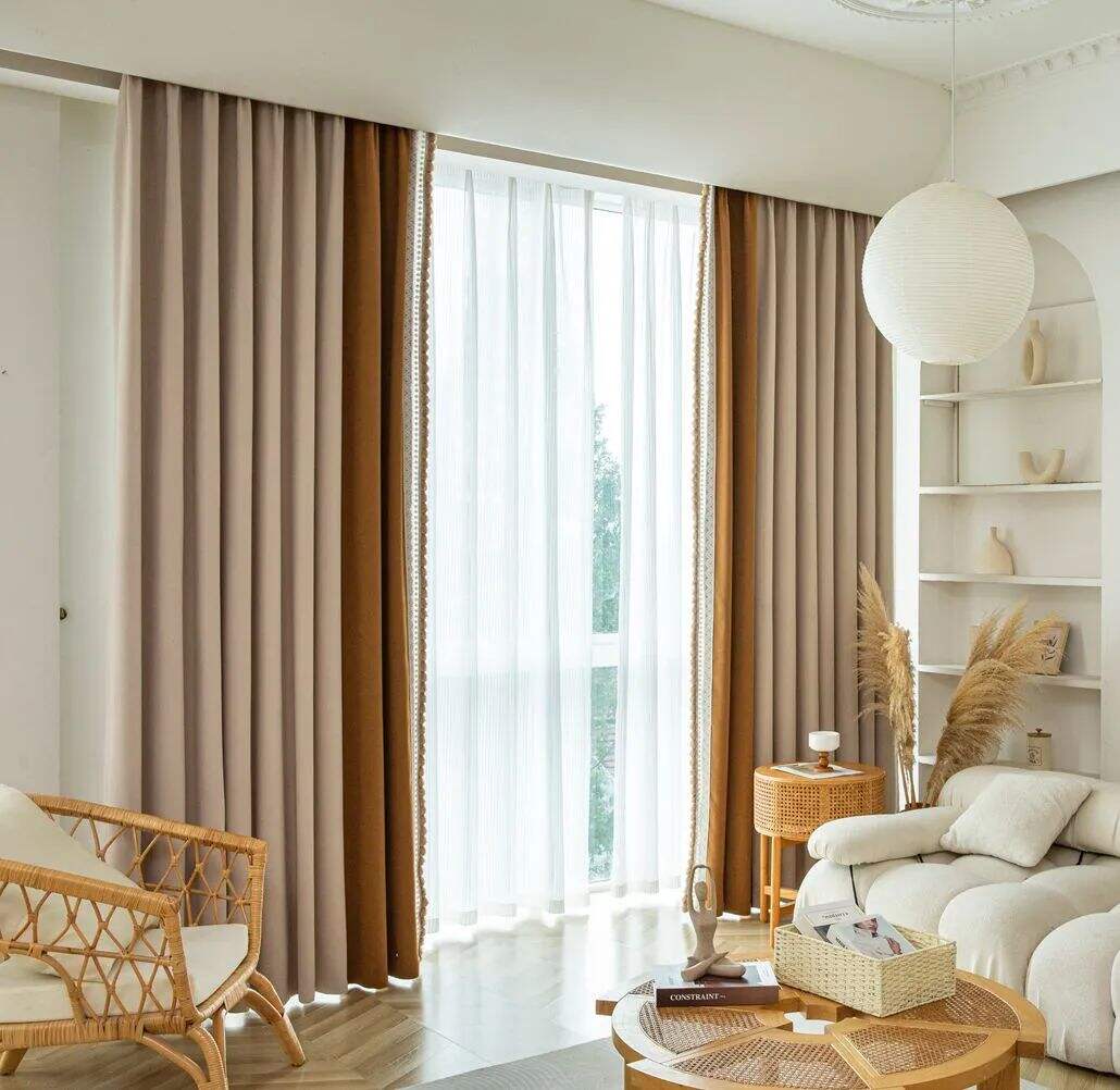 Foulola News:SFL2216# Luxury Jacquard Linen Style Curtain Fabric factory