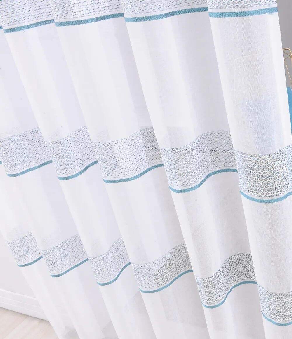 Foulola News: 2029# Series Jacquard Stripe Style Linen Sheer manufacture