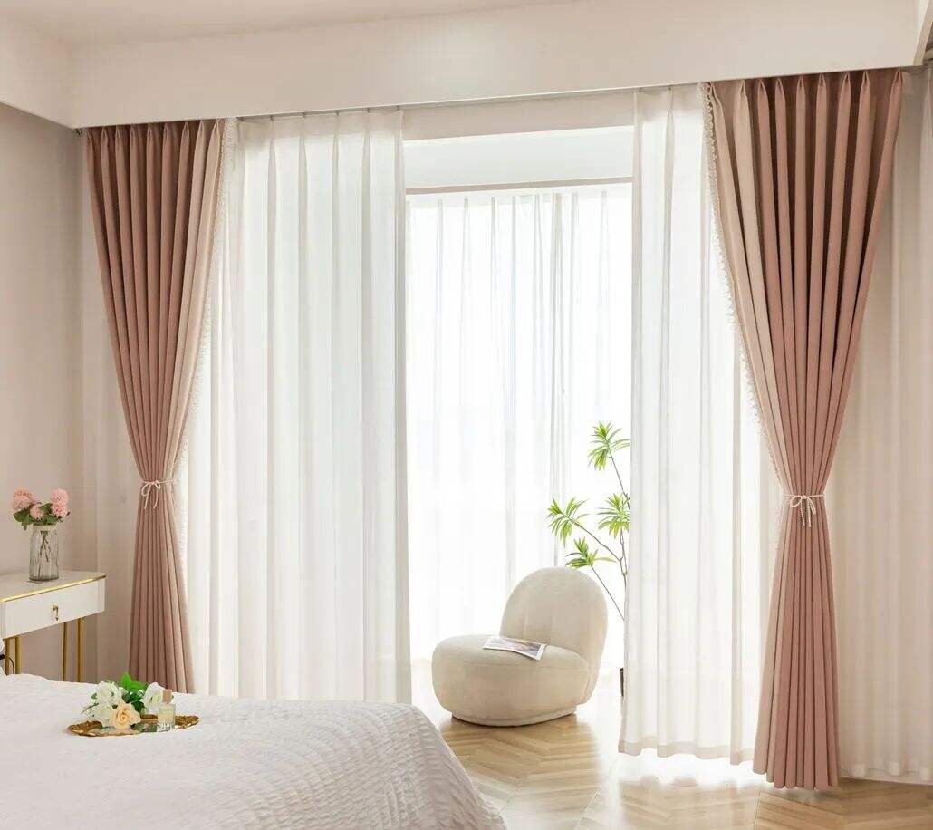 Foulola News:SFL2216# Luxury Jacquard Linen Style Curtain Fabric details