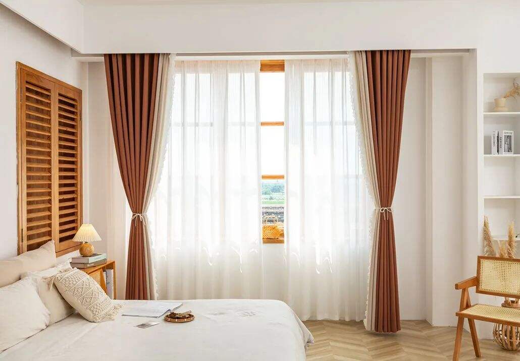 Foulola News:SFL2216# Luxury Jacquard Linen Style Curtain Fabric details