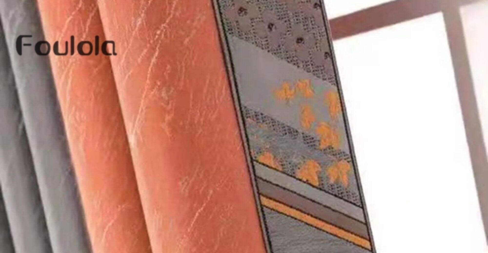Foulola News: 3.4m Height Mix Style Weaving Luxury Curtain