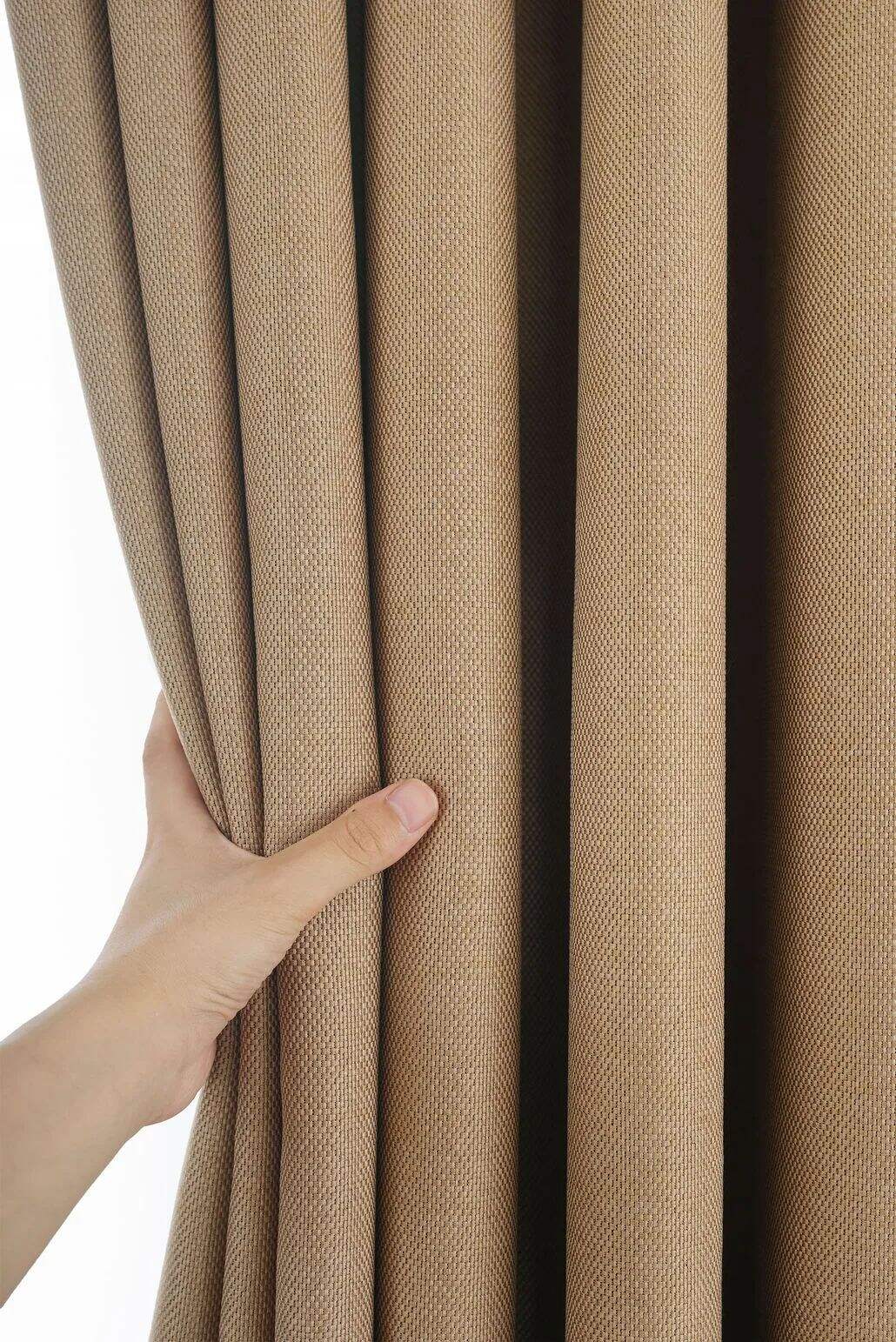 8103 Series Blackout Linen Curtain Fabric, 335gsm, 90% Blackout. details