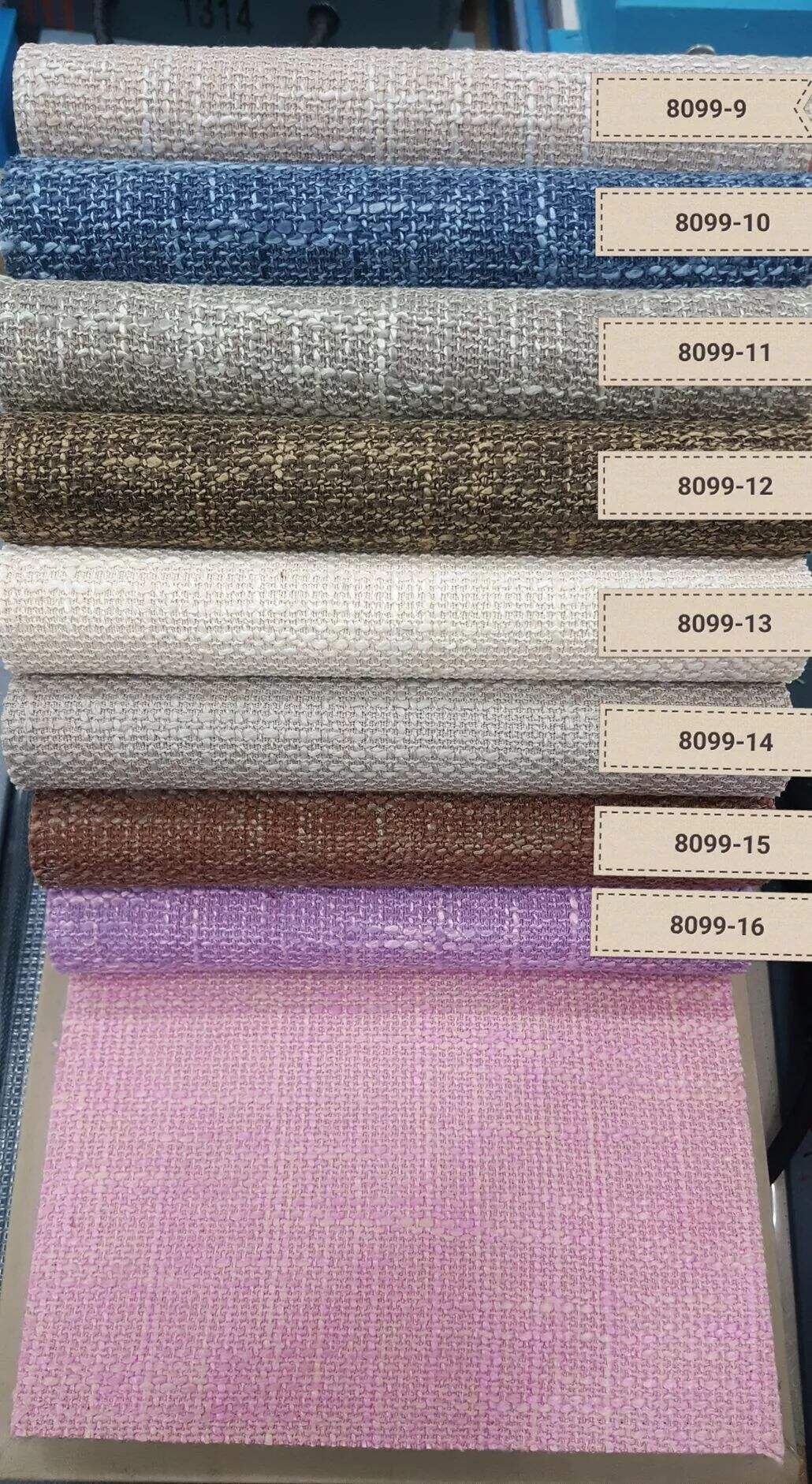8099 Series Polyester/ Cotton Linen Curtain Fabric manufacture
