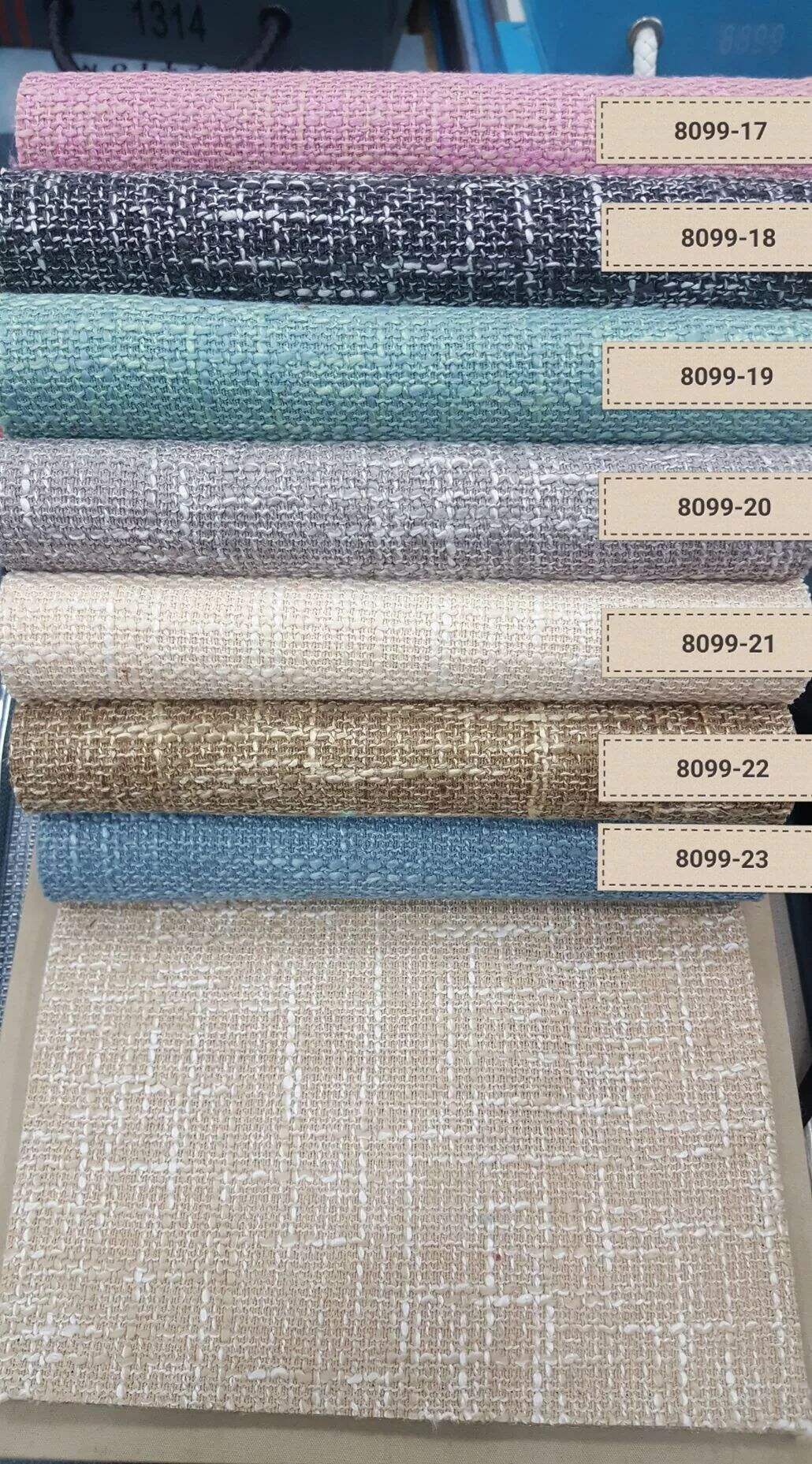 8099 Series Polyester/ Cotton Linen Curtain Fabric details