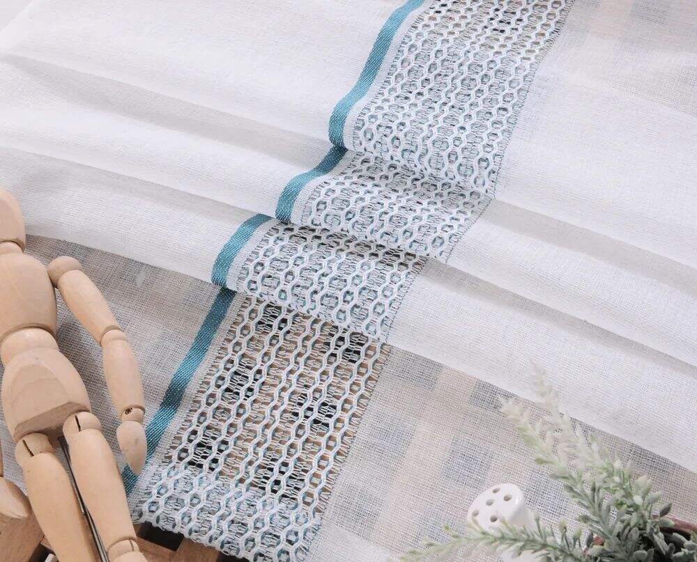 Foulola News: 2029# Series Jacquard Stripe Style Linen Sheer manufacture