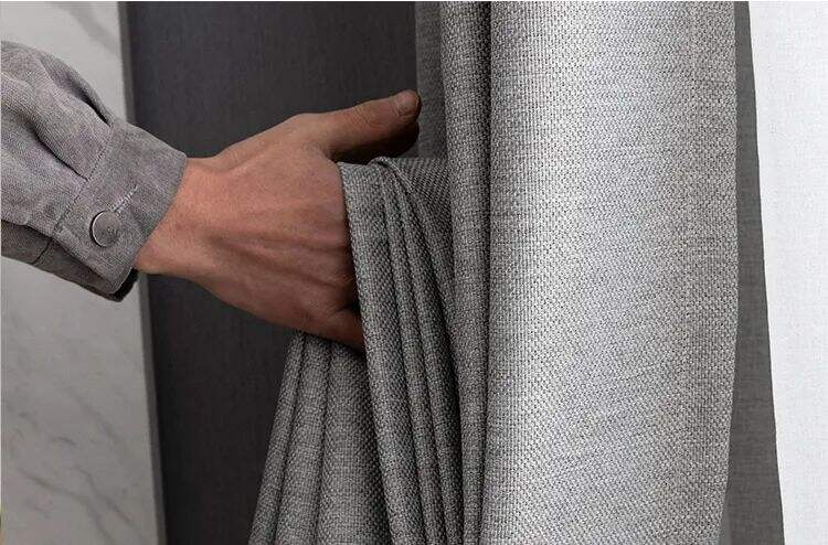 8103 Series Blackout Linen Curtain Fabric, 335gsm, 90% Blackout. details