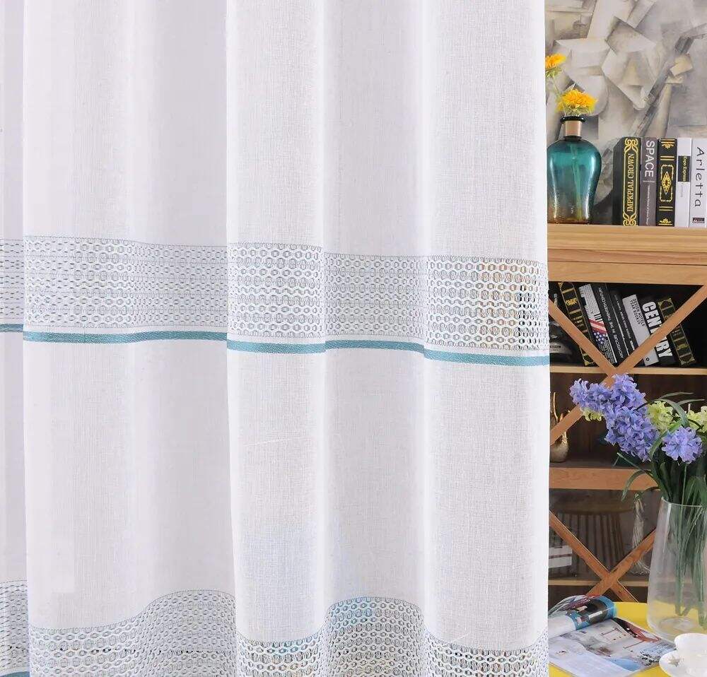 Foulola News: 2029# Series Jacquard Stripe Style Linen Sheer factory