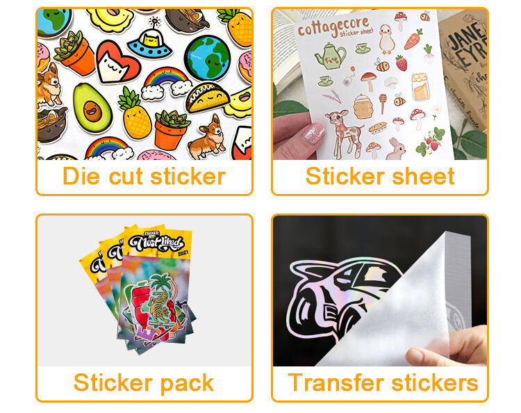 Custom Printing Die Cut Vinyl Stickers, Adhesive Waterproof PVC Label Company Logo Design Cartoon Stickers factory