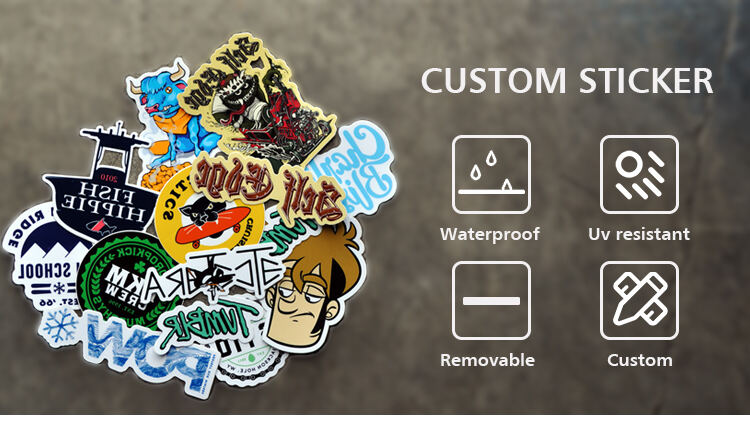 Custom Printing Die Cut Vinyl Stickers, Adhesive Waterproof PVC Label Company Logo Design Cartoon Stickers details