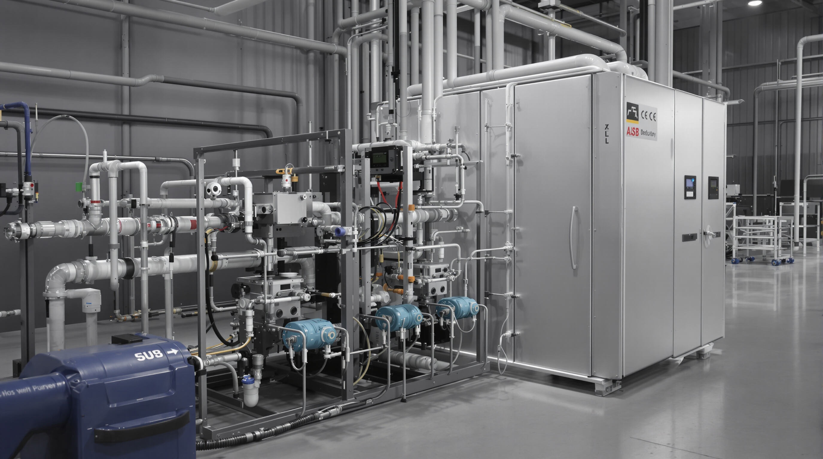 Advanced dual-zone chiller connected to handheld fiber laser welder showing temperature control circuitry