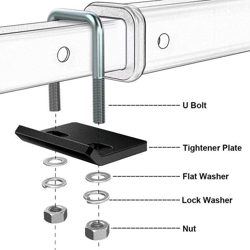 Heavy-Duty 50*50 U-Bolt Ball Holder Stabilizer Swing Bracket New Trailer Hook Fastener for Vehicle Equipment details