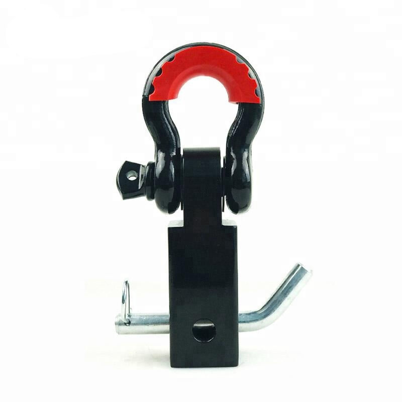 Heavy Duty 2'' 4*4 Carbon Steel Carton Trailer Tow Hook Bar 3/4'' D Ring for Car Shackle Hitch Receiver for Connecting Trailers details