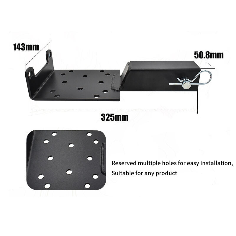Heavy Duty Steel Receiver Trailer Hitch Winch Mount Plate for ATV UTV Cradle Mounting Bracket manufacture