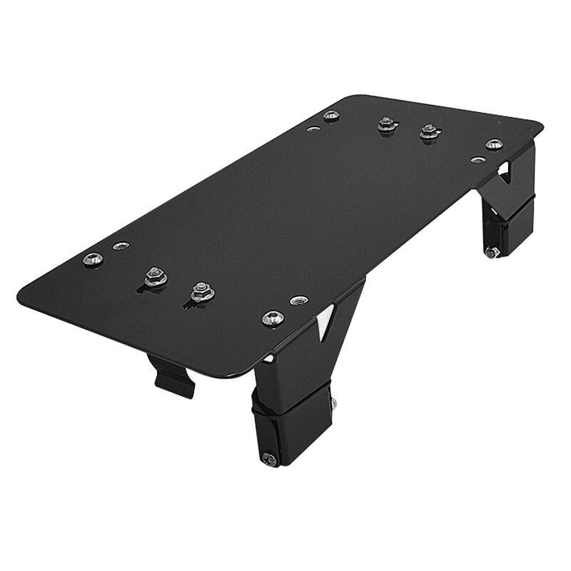 Black Steel 8 3/4 Inch Flip-Up Winch Roller Fairlead Mount Bracket License Plate Holder for Trailers & Accessories details