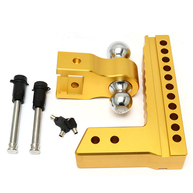 Adjustable Aluminum Alloy 2.5 - 10 Inch Towing Trailer Coupler Tow Hitch Ball Mount Receiver for Towing factory