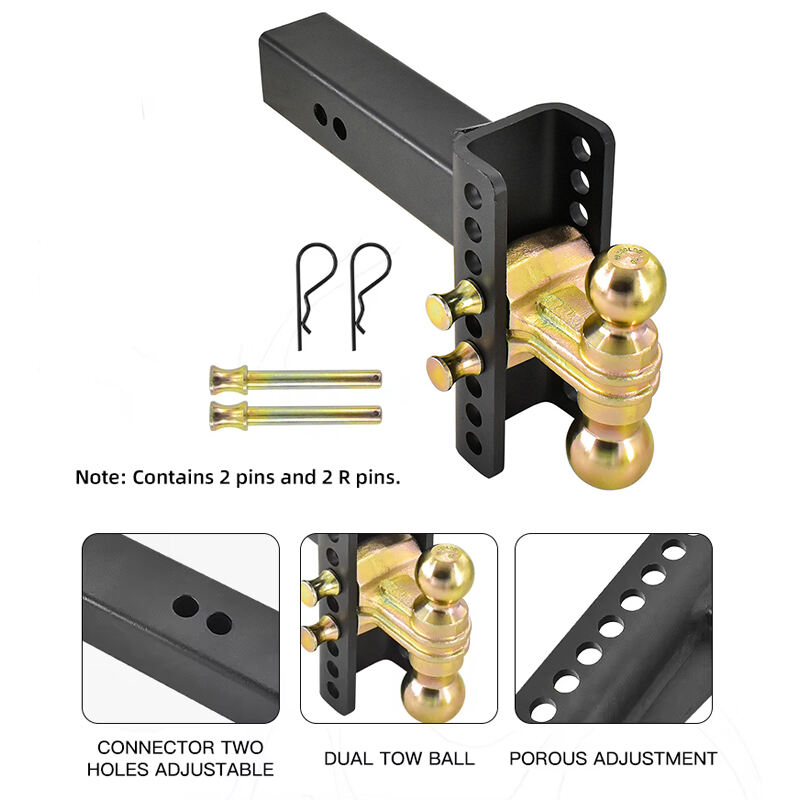 Adjustable 2.5-Inch Receiver 6-Inch Drop/Rise 2\" & 2-5/16\" Ball Hitch for Trucks Used Condition for Trailer Suspension Parts factory