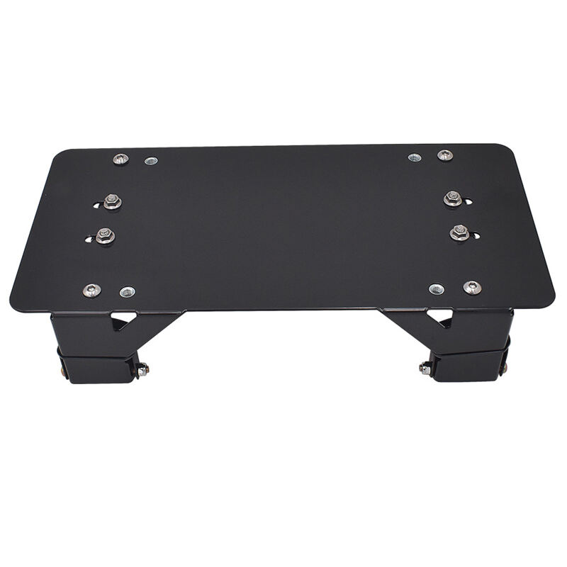 Black Steel 8 3/4 Inch Flip-Up Winch Roller Fairlead Mount Bracket License Plate Holder for Trailers & Accessories manufacture