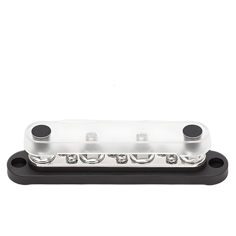Heavy Duty 120A Busbar with Power Block 4X M8 Posts 6X #8 Screw Terminal Electric Motor Terminal Block with Cover Universal Part details