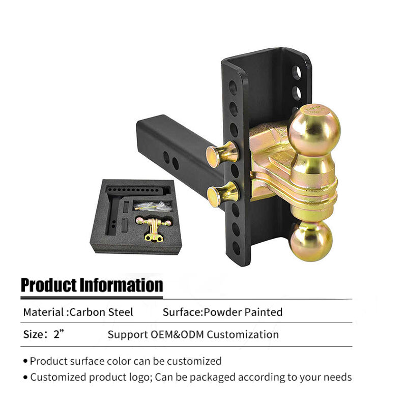 Adjustable 2.5-Inch Receiver 6-Inch Drop/Rise 2\" & 2-5/16\" Ball Hitch for Trucks Used Condition for Trailer Suspension Parts supplier