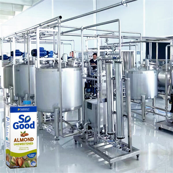 Inside an Almond Milk Production Facility
