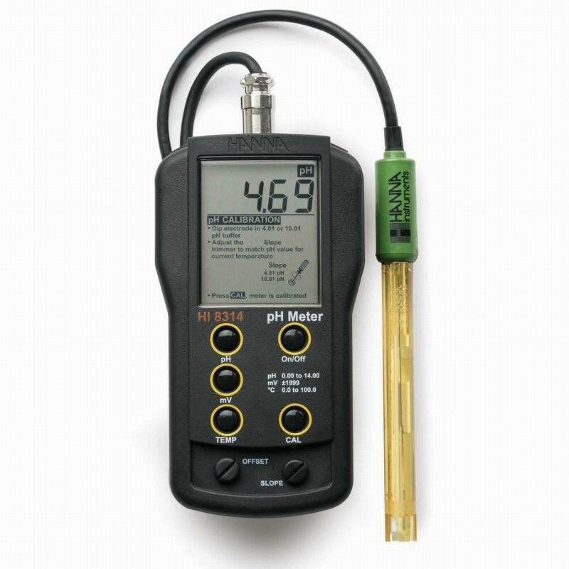 HANNA HI8314-1 Analog Portable Acidity Meter with HI1217D Electrode Redox Tester Thermometer supplier