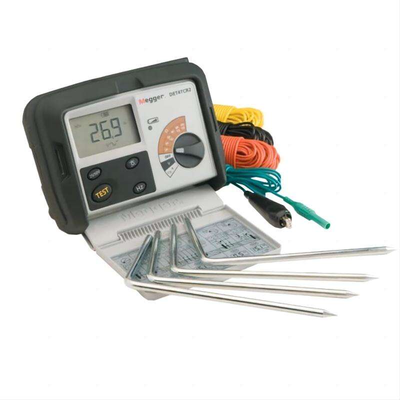 DET4TD2 DET4TDR2 Four Pole Soil Resistivity Testing Kit Digital Ground Resistance Tester factory