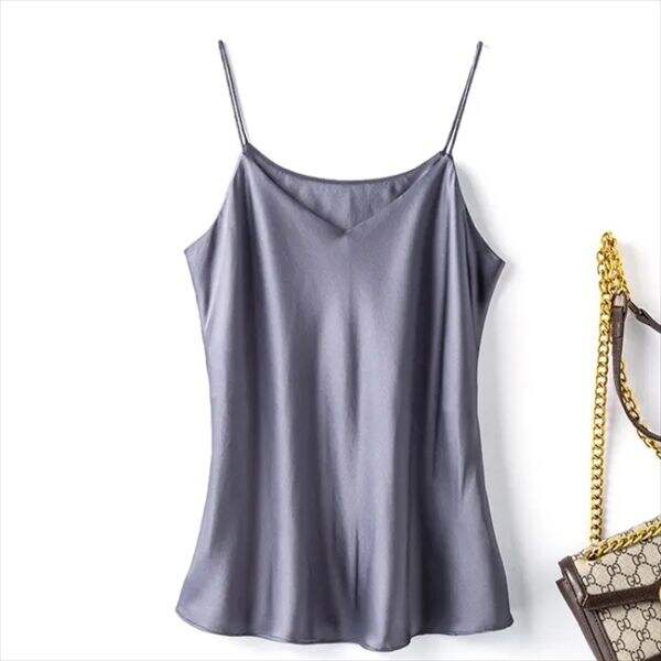 Silk sleeveless tops in various colors and designs