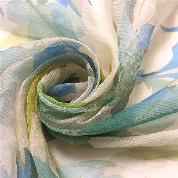 The intricate designs and patterns of silk chiffon for a stunning look.