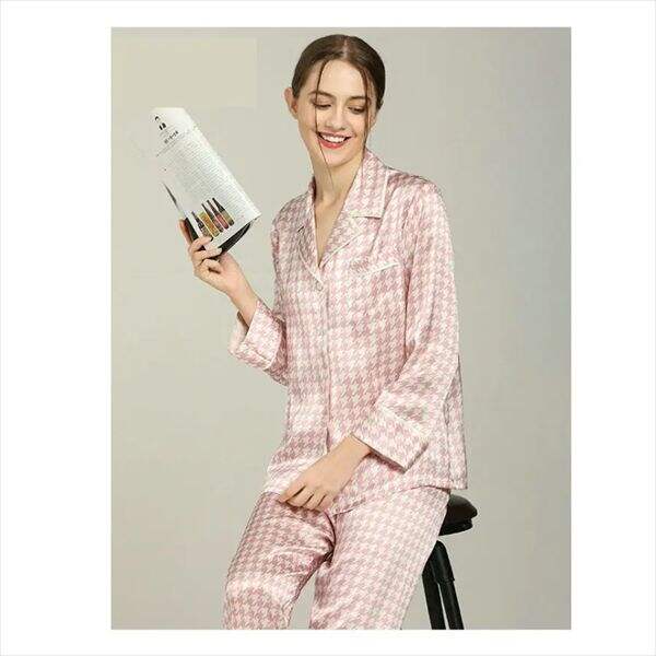 Long Sleeve Silk Pajamas for Couples