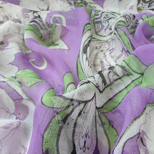 How silk gorgette fabric is woven for the perfect drape.