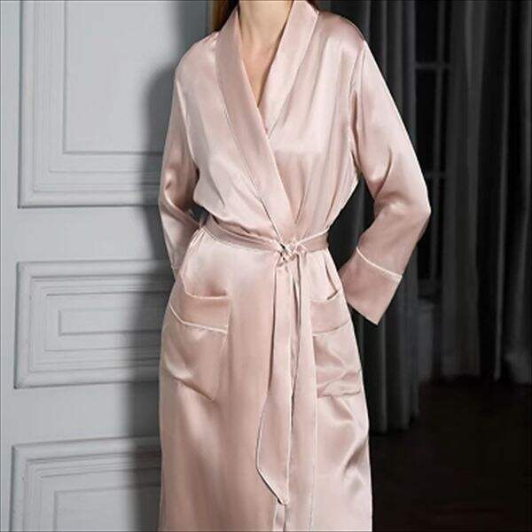 Indulge in the ultimate comfort of a silk women's robe