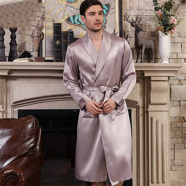 Men's 100% Silk BathRobes Classic