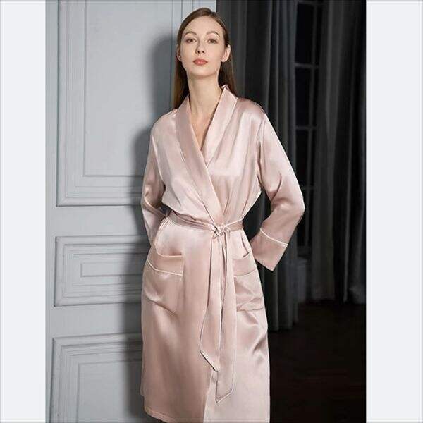 Enhance your bedtime routine with a smooth silk bathrobe