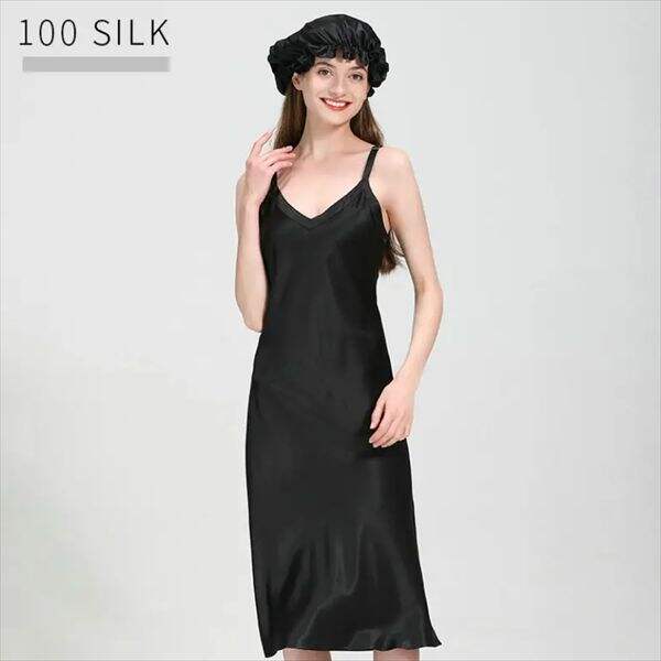 Upgrade your loungewear game with a black silk pajama se